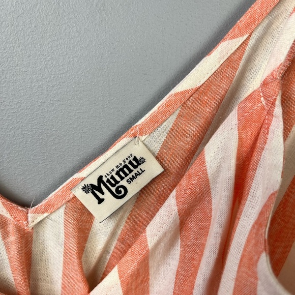 Show Me Sour MuMu Remington Womens Linen Striped Mini Dress - Picture 7 of 8